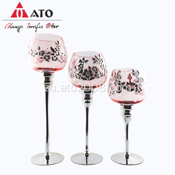 I-Plum Blossom Glass Candle Candle Holder Candle Hotle